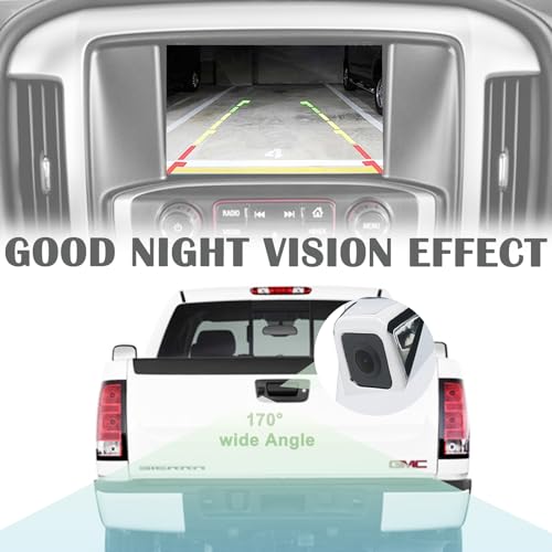 Backup Camera Tailgate Handle Rear View Camera Liftgate Latch Handle with Key Lock Cylinder Compatible with 2007