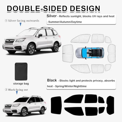 8pcs Sun Shades for Subaru Forester 2014