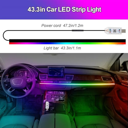 43.3in Acrylic LED Lights for Car