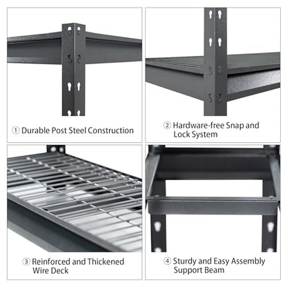 The Atlas 48" W Heavy Duty Garage Shelving Unit Load 12000 Lbs