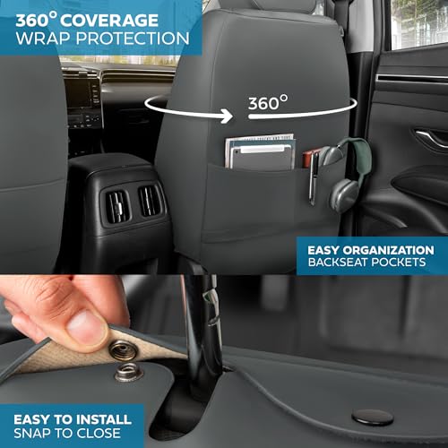 Curated Ashen Leather Seat Covers for Cars & SUVs