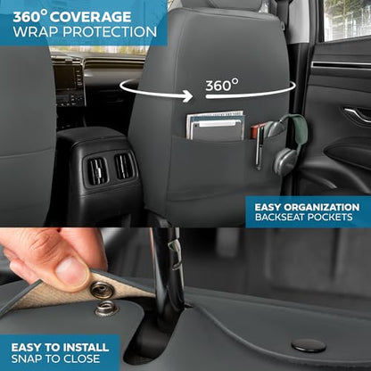 Curated Ashen Leather Seat Covers for Cars & SUVs
