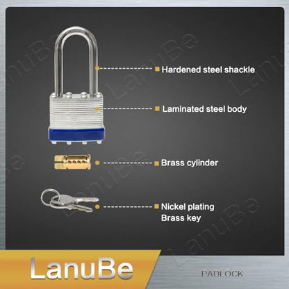Laminated Keyed Alike Padlock 24 Pack 1.6 (24 Count)