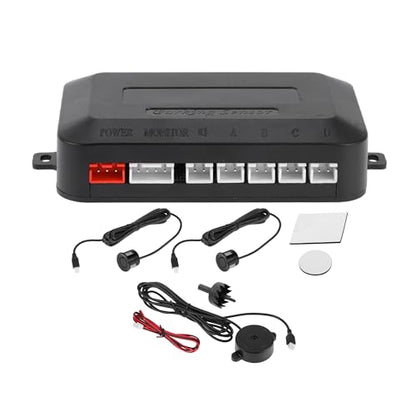 Universal Car Reverse Backup Radar System Parking Sensors Black