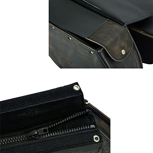 Motorcycle Saddle Bags Leather Motorcycle Luggage Bag with Gun Holsters For Softails Sportsters and Choppers Waterproof Luggage Bags