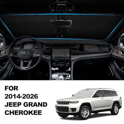 Foldable Front Windshield Sunshade fit for Jeep Grand Cherokee 2014