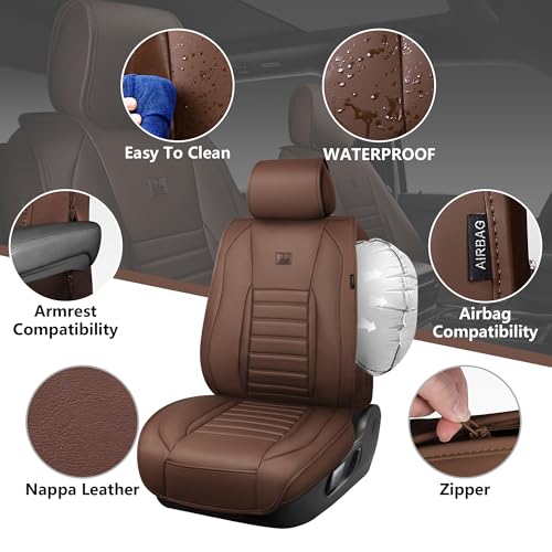 Nappa Leather Car Seat Covers Full Set