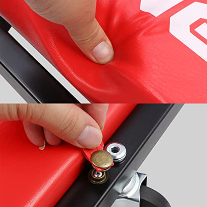 TOOLS 00192 48" 2 IN 1 Folding Rolling Garage Shop Creeper Roller Seat