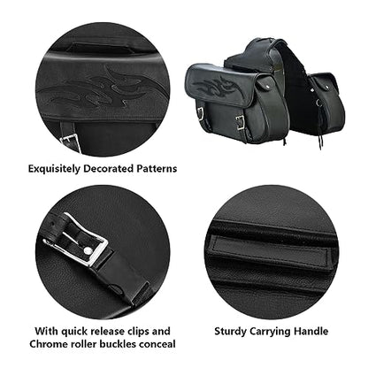 Motorcycle Saddle Bags Leather Motorcycle Luggage Bag with Gun Holsters For Softails Sportsters and Choppers Waterproof Luggage Bags