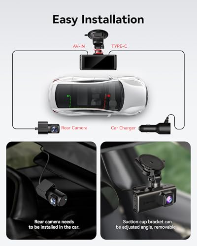 4K STARVIS 2 Dashcam Front Rear