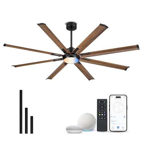 72 Inch Large Ceiling Fan with Light