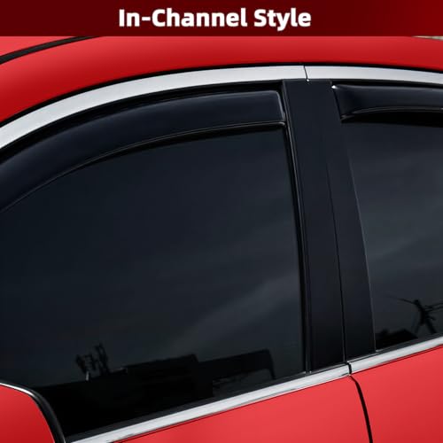 4pcs in Channel Window Rain Guards Fit for Volkswagen Tiguan 2018 (4 Count)