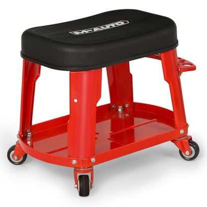 Heavy Duty Garage Rolling Work Seat 300LBS Capacity Mechanics Stool with Wheels