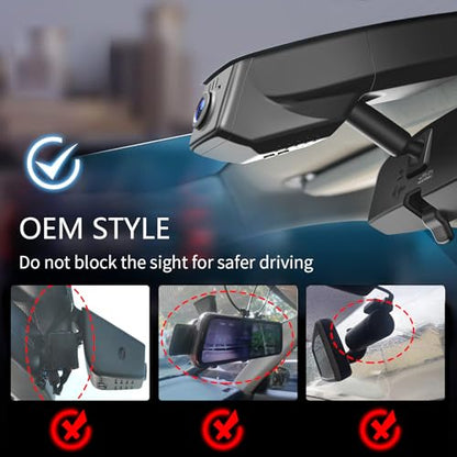4K Dash Cam Custom fit for GMC Yukon