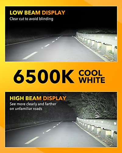 Mini Size H7 Light Bulbs 500% Brightness 6000K White Light (2 Count)