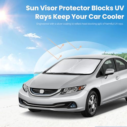 Windshield Sunshade for 2012 2013 2014 2015 Honda Civic Sun Visor