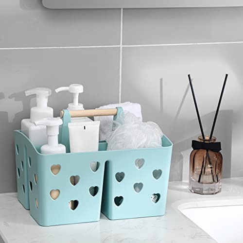 Portable Shower Caddy Plastic Shower Basket Organizer with Handle