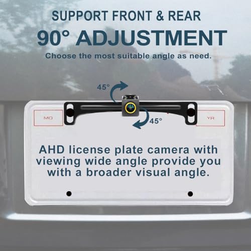 Wired Backup Camera for Truck 5 '' AHD 1080P Front Rear View Monitor KIT 2K IP67 Waterproof Night Vision Reverse Camera for CAR
