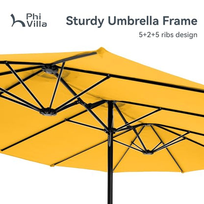 15ft Large Outdoor Patio Umbrella with Base Included
