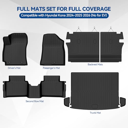 Custom Fit Floor Mats for Hyundai Kona 2024