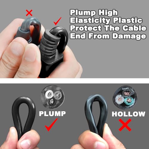 Indoor Black Extension Cord 10 FT 2Pack Waterproof 16