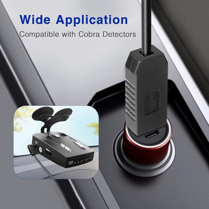 USB to DC3.5 Radar Detector Power Cord for Cobra Models