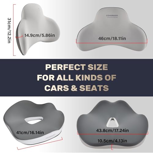 Seat Cushion and Lumbar Support Pillow for Car Office Chair