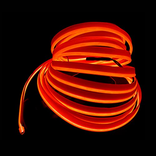 El Wire Orange Interior Car LED Strip Lights