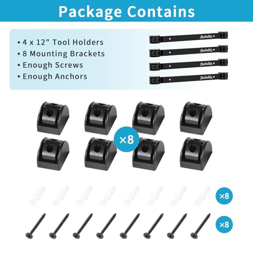4 Pieces 12" Magnetic Tool Holder Strip (4 Count)