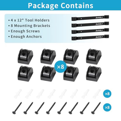 4 Pieces 12" Magnetic Tool Holder Strip (4 Count)