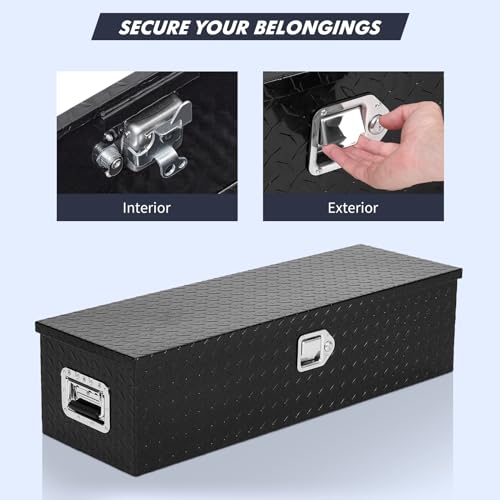 30 x 15 x 14 in Aluminum Truck Bed Toolbox