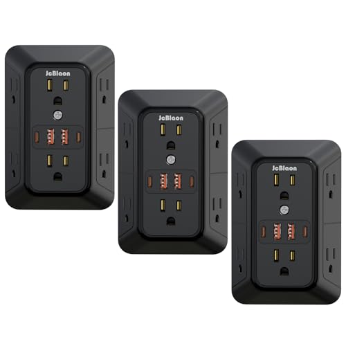 3 Pack Outlet Extender Surge Protector (3 Count)
