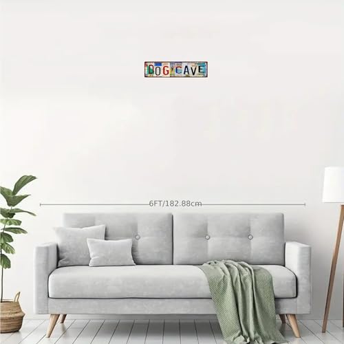 DOG CAVE SPACE Metal Tin Street Sign Bar Cafe Garage Cave Home Room Wall Bathroom Farmhouse Garden Porch Patio Decor