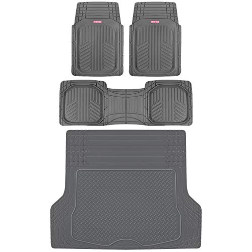 FlexTough™ Deep Dish Plus Rubber Car Floor Mats with Trunk Mat Cargo Liner