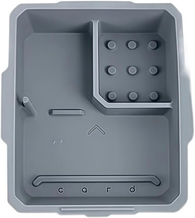 GGCLIMAX Center Console Organizer Compatible with Tesla Model Y 2021-2024 Model 3 2021-2023 Double-Layer Hidden Drawer Armrest Storage Tray With Micro-Frosted PC Silicone