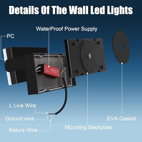 40W 2 Pack LED Outdoor Wall Light