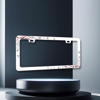 Hummingbird License Plate Frame Cherry Blossom License Plate Holder