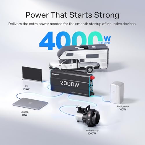 Inverter P2 2000W Pure Sine Wave Inverter 12V DC to 110V AC Converter