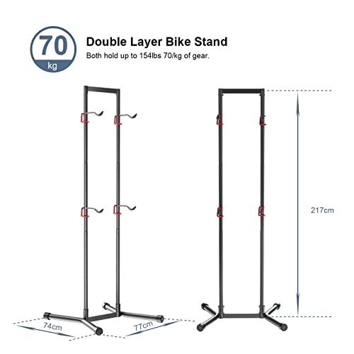 4 Bike Horizontal Storage Rack