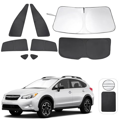 Window Shades for Subaru Crosstrek 2013 2014 2015 2016 2017 Accessorie Car Side Full Windows Rear Triangular Windshield Sun Shade Sun UV Rays & Privacy Protection for Camping (8 Count)