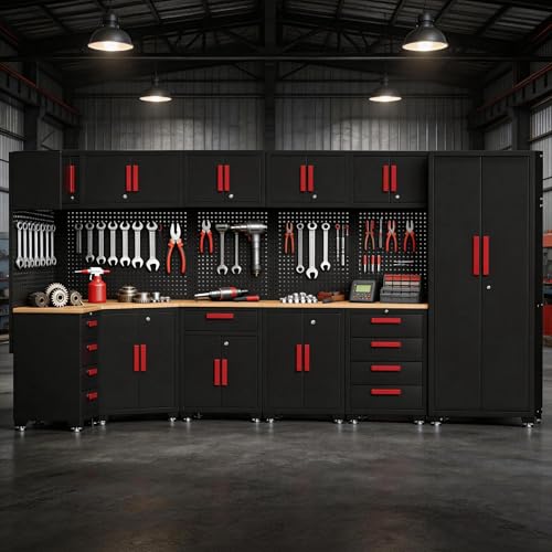 18 Piece Corner Garage Storage Cabinet System (18 Count)