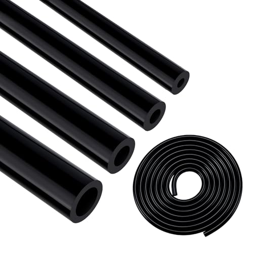 5/32 1/4 5/16 1/2 Silicone Vacuum Tubing Hose Line Kit 10FT 130PSI Max Pressure Black (4mm 6mm 8mm 12.7mm)