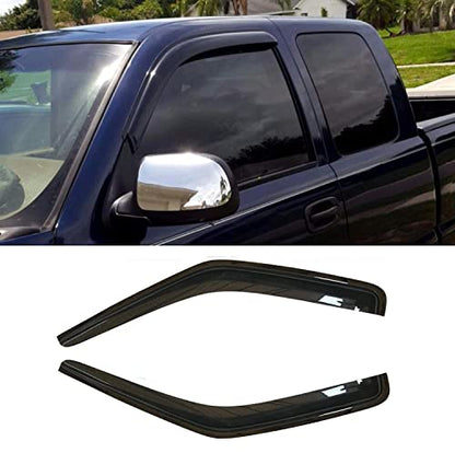 2PCS Side Window Wind Deflectors for Silverado (2 Count)
