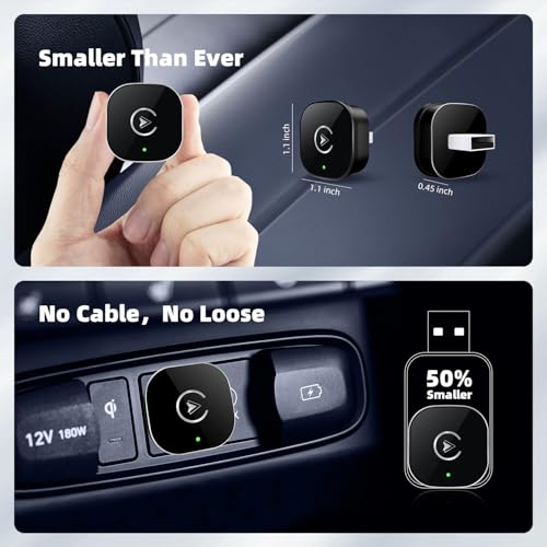 2026 Upgarded】Wireless CarPlay Adapter for iPhone