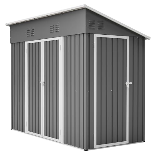 4' x 8' Metal Shed with Two Doors