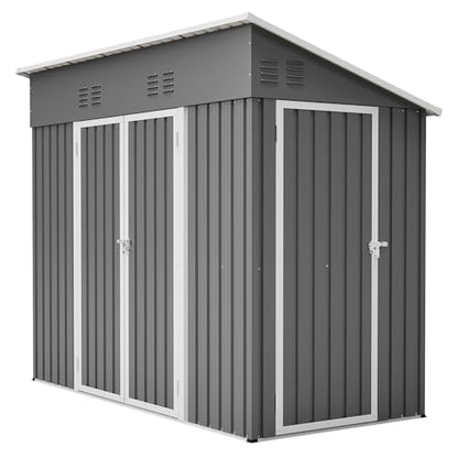4' x 8' Metal Shed with Two Doors