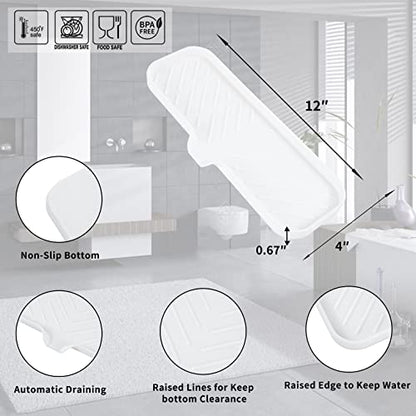 Silicone Soap Dish with Drain Spout