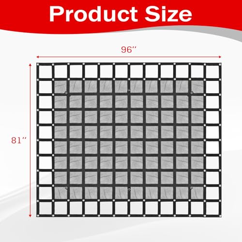 Heavy Duty 81" x 96" Truck Bed Cargo Net with 1500LBS Capacity