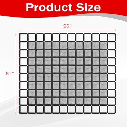 Heavy Duty 81" x 96" Truck Bed Cargo Net with 1500LBS Capacity