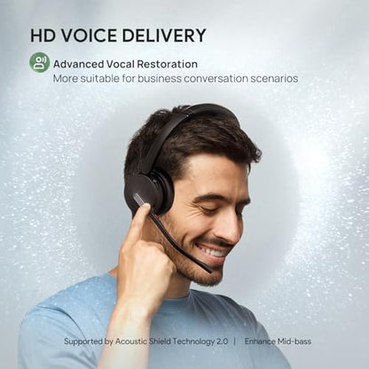 BH70 Teams Bluetooth Headset with Mic for Work